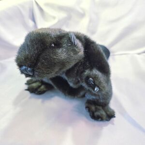 Folkmanis Beaver Plush Hand Puppet Full Body Realistic Dark Brown 13 Inch 2019